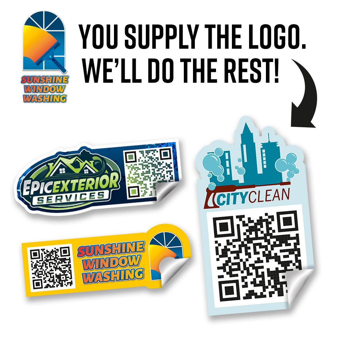 Die Cut QR Code Decals