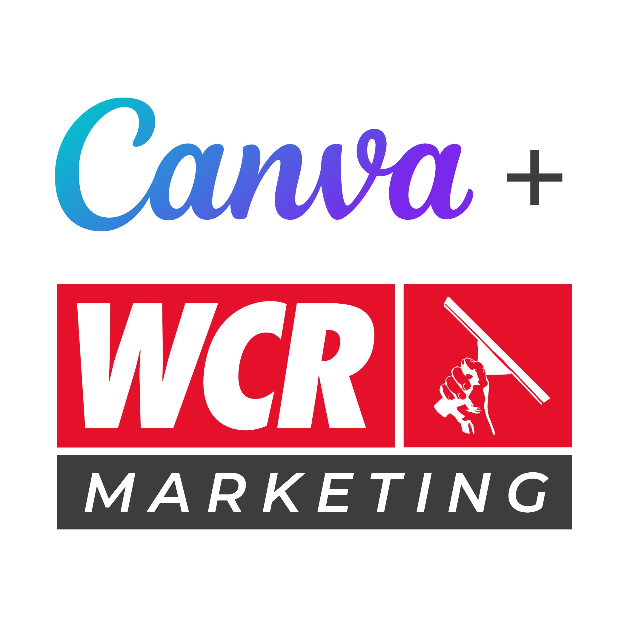 WCRmarketing logo and canva logo together