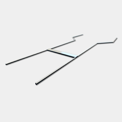 Heavy-duty galvanized steel step stake with crossbar support for corrugated plastic yard signs, built for secure ground placement and long-lasting outdoor use.
