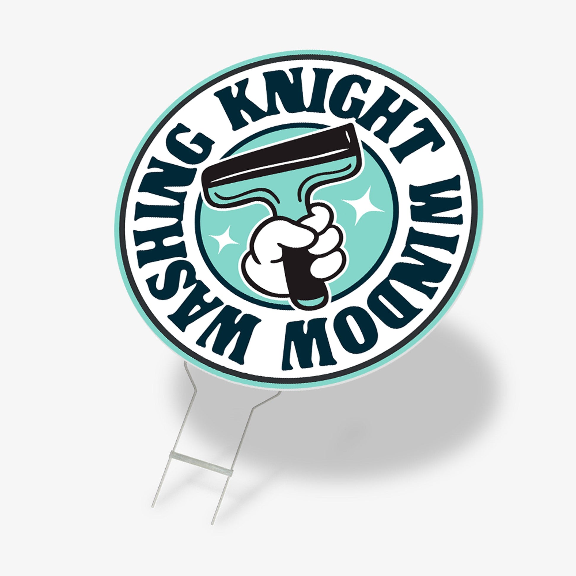 Die-cut round yard sign