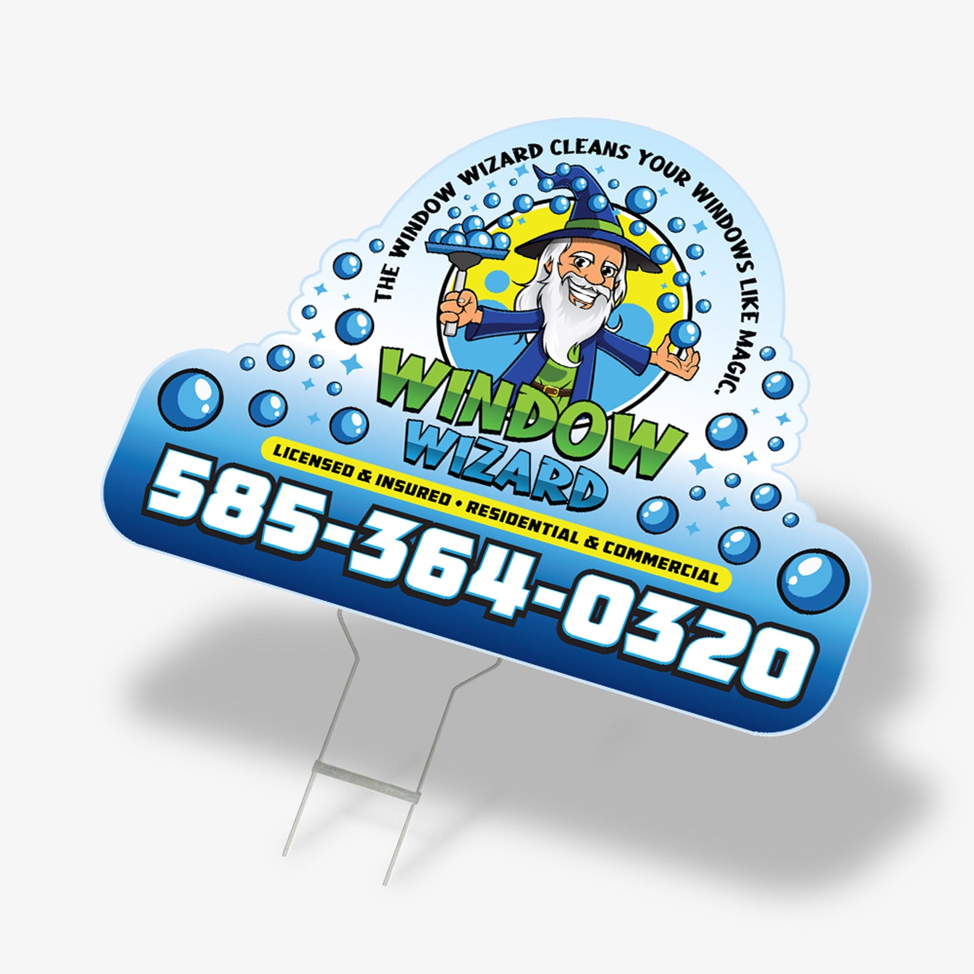 Contour cut custom shape yard sign